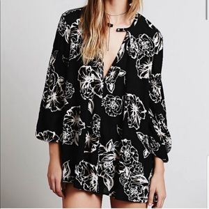 Free People Dress Hawaiin rose tropical print